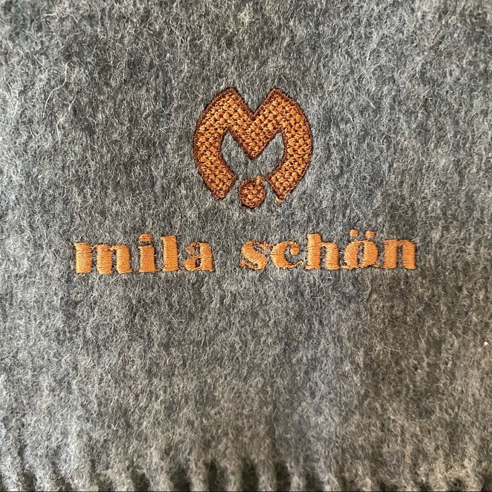 Pure cashmere mila schon charcoal grey scarf. EUC